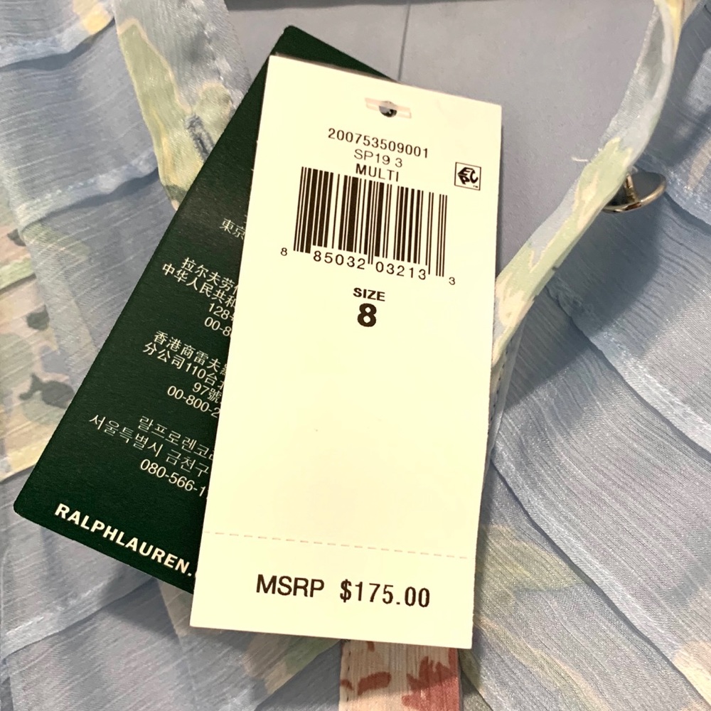 Lauren Ralph Lauren Blue Floral Midi Dress - Picture 14 of 15
